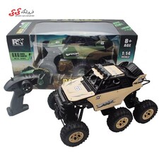 ماشین کنترلی اسباب بازی آفرودی 6 چرخ بزرگ ROCK CRAWLER