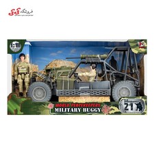 ماکت جیپ نظامی صحرایی 77022 برند ام اند سی MILITARY M C TOY