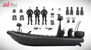 سرگرمی ماکت قایق با سرباز غواص و تجهیزات نظامی