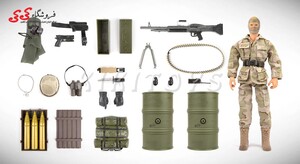 اکشن فیگور سرباز با تجهیزات نظامی برند ام اند سی -WORLD PEACEKEEPERS WITH ACCESSORIES