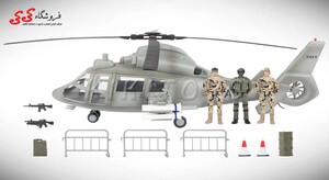 اسباب بازی ماکت هلیکوپتر موشک انداز و سرباز ام اند سی World Peacekeepers