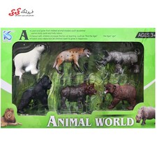 اسباب بازی فیگور حیوانات جنگل کوچک 6 عددی ANIMAL WORLD