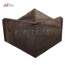 ماسک صورت سه بعدی پارچه ای سه لایه قهوه ای کبریتی