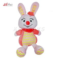 عروسک پولیشی نوزادی خرگوش صورتی موزیکال