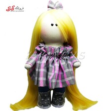 عروسک روسی دختر دست دوز مو بلوند کی کی 8 KIKI DOLLS