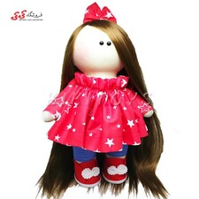عروسک روسی دختر دست دوز شلوار آبی کی کی 7 KIKI DOLLS