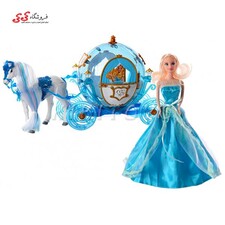 اسباب بازی اسب و کالسکه سیندرلا به همراه باربی WUSION STATE  Cinderella