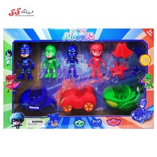 اسباب بازی فیگور پی جی مکس شب نقاب با ماشین PJ MASK