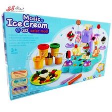 اسباب بازی ست بستنی و شیرینی با خمیربازی MUSIC ICE CREAM