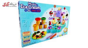 خرید اسباب بازی ست بستنی و شیرینی با خمیر بازی MUSIC ICE CREAM