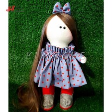 عروسک روسی دختر دست دوز خال قرمز کی کی 3 KIKI DOLLS