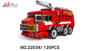 قیمت و خرید لگو ماشین آتشنشانی تکنیکال FIRE TRUCK عقب کش DECOOOL 22034
