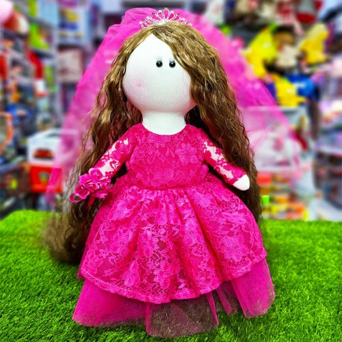 عروسک روسی عروس مدل دست دوز صورتی کی کی 4 KIKI DOLLS