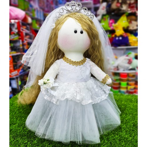 عروسک روسی عروس دست دوز سفید مدل کی کی 3 KIKI DOLLS