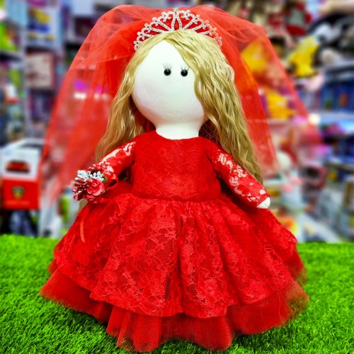 عروسک روسی قرمز عروس دست دوز کی کی 2 KIKI DOLLS