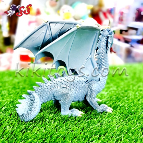 فیگور اژدهای بالدار خاکستری اسباب بازی DINOSAUR WORLD 7001