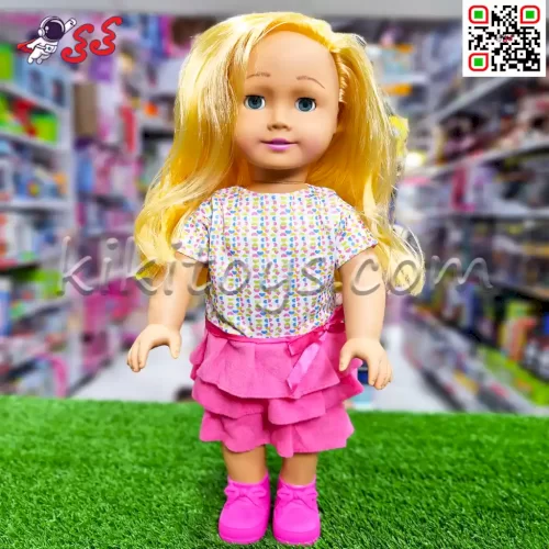 عروسک اسباب بازی دختر دامن صورتی چشم متحرک 8920I
