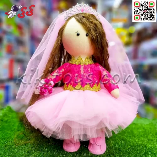 عروسک روسی عروس دست دوز صورتی کی کی KIKI DOLLS