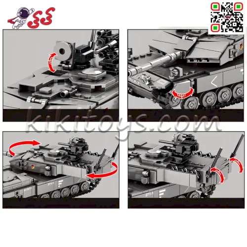 ساختی لگو تانک جنگی بزرگ لئوپارد برند اس وای SY0104