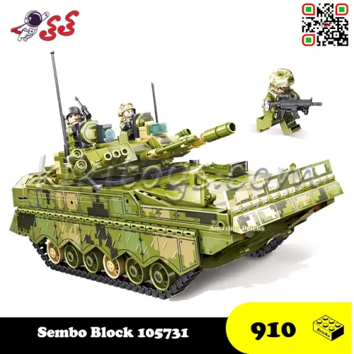 ساختنی لگو تانک جنگی بزرگ برند سمبوبلاک SEMBO BLOCK 105731