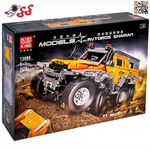 لگو ماشین کنترلی آفرودی 8 چرخ تکنیک برند لپین Mould king 13088