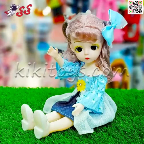 عروسک باربی پیراهن آبی مفصلی Barbi
