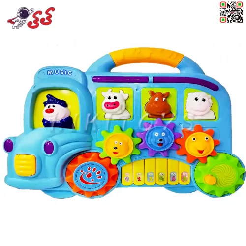 ارگ موزیکال اسباب بازی کودک طرح اتوبوس Car Piano 4499