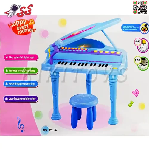 پیانو پایه دار با میکروفون اسباب بازی Electronic Piano 3205A