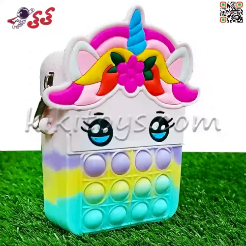 پاپت کیفی اسب تک شاخ رنگی MSQ112