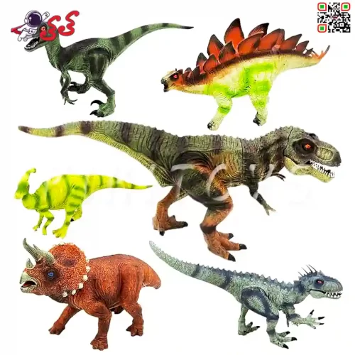 اسباب بازی فیگور دایناسور مدل ژوراسیک موزیکال ست 6 عددی DINOSAUR PLAYS SET 11006