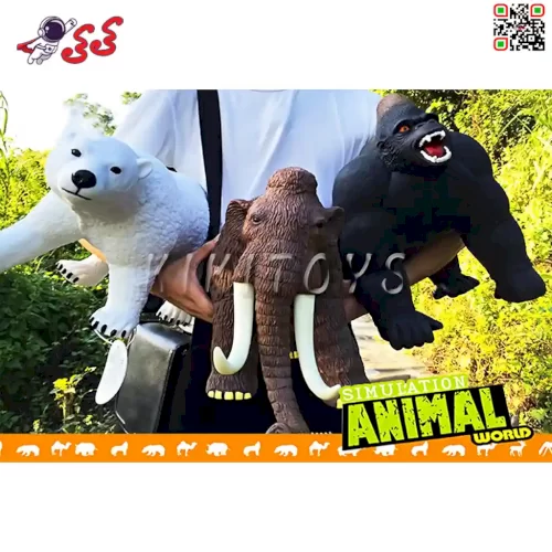 خرید اینترنتی فیگور حیوانات گوریل بزرگ نرم اسباب بازی Gorilla figure X060