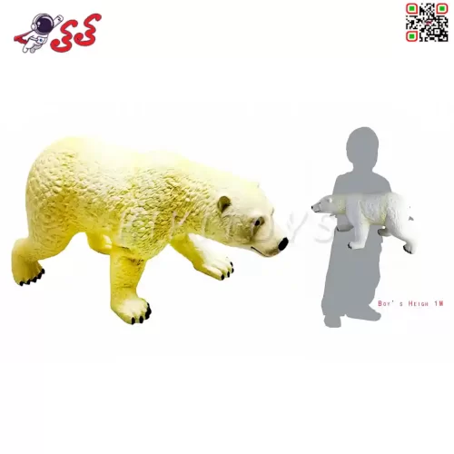 قیمت و خرید فیگور حیوانات خرس قطبی نرم بزرگ اسباب بازی polar bear figure