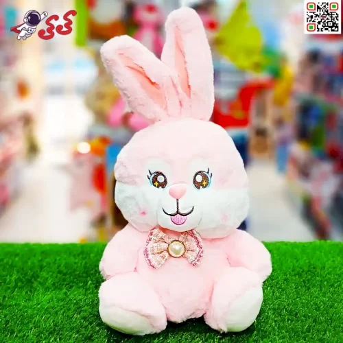 قیمت عروسک پولیشی خرگوش نشسته پاپیونی اسباب بازی Rabbit plush doll