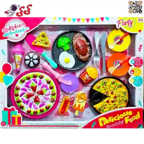 ست فست فود پیتزا و کیک اسباب بازی Delicious food 7649