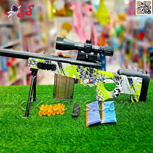 سایت خرید تفنگ اسباب بازی اسناپیر و تک تیرانداز تیر فومی با پوکه پران SNIPER GUN 316
