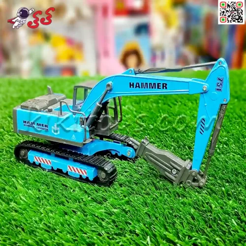 ماکت چکش هیدرولیکی بیل مکانیکی فلزی اسباب بازی TRECK 7553