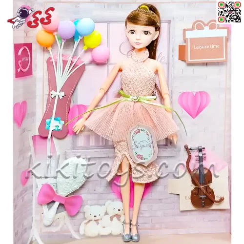 سایت خرید عروسک باربی مفصلی با بادکنک رنگین کمان اسباب بازی Barbi 628
