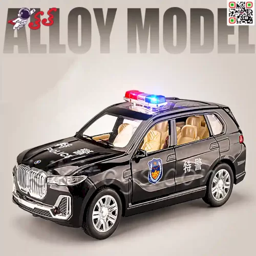 سایت خرید ماکت ماشین فلزی پلیس بی ام و  با چراغ گردون BMW X7