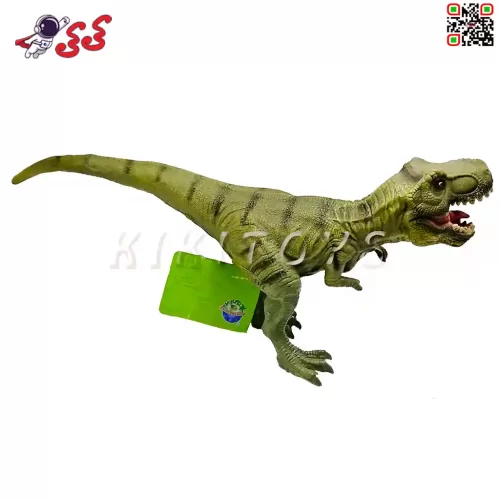 سایت خرید اسباب بازی فیگور دایناسور طرح تیرکس گوشتی سبز Tyrannosaurus x145