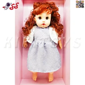 قیمت و مشخصات اسباب بازی عروسک دختر زیبا لباس طوسی CUDDLY BABY 1018