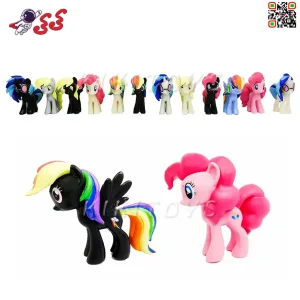 فیگور اسب های پونی رنگی ست 12 عددی PONY Kh017