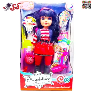 عروسک دخترانه انجل بی بی مو مشکی Angela baby 1802