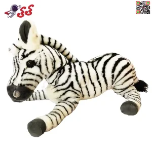 عروسک پولیشی گورخر طبیعی نشسته ZEBRA 15102