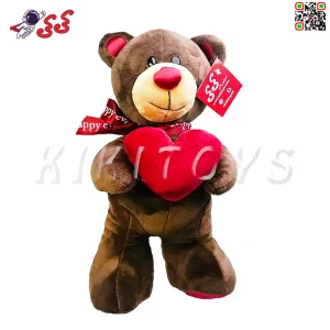 عروسک خرس پولیشی قلب به دست اسباب بازی سایز 2