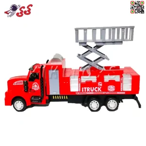 قیمت و مشخصات ماشین آتش نشانی فلزی با بالابر اسباب بازی Metal fire truck 4566