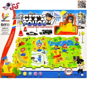 پازل اسباب بازی با قطار طرح پلیس CITY POLICE