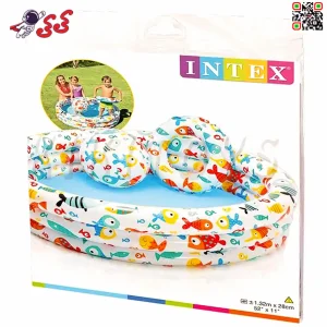 استخر توپ و حلقه اینتکس 132 سانتیمتر intex 59469
