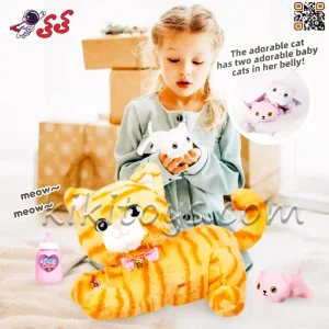 خرید گربه اسباب بازی سنسوری و موزیکال با بچه CAT PETS 93381E