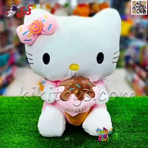 عروسک هلو کیتی صورتی پولیشی اسباب بازی 2 سایز