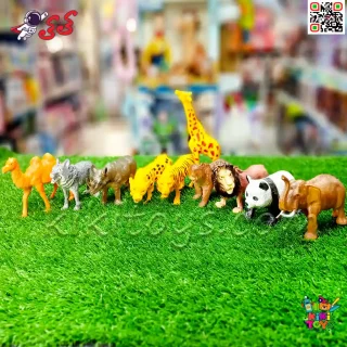 فیگور حیوانات باغ‌وحش ست ۱۰ عددی مدل Q201 – اسباب‌بازی آموزشی، سرگرمی و کلکسیونی با جزئیات واقعی